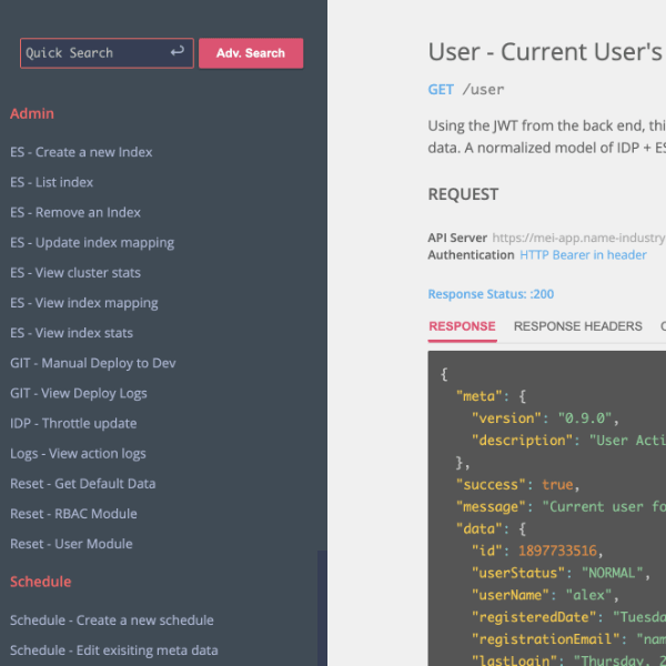 MEI: EHR schedule desktop application and API