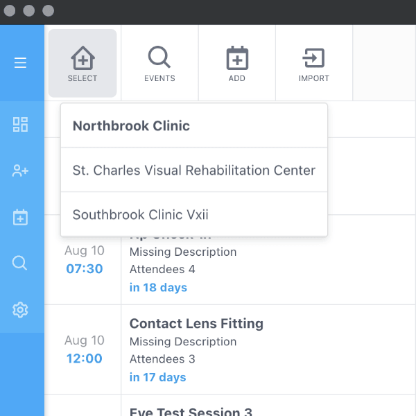 MEI: EHR schedule desktop application and API