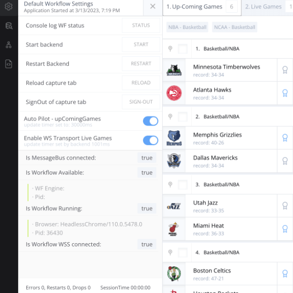 Software agent in Electron and Puppeteer